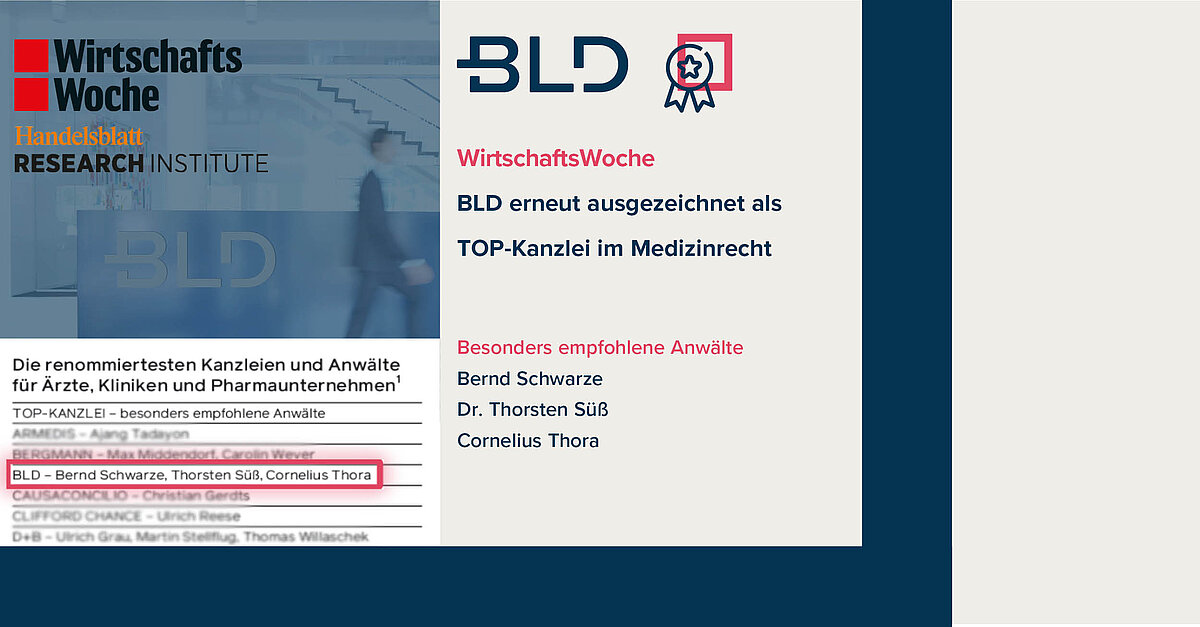 WiWo prämiert BLD-Fachbereich Arzthaftung