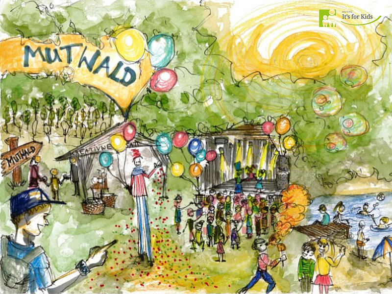 Es ist ein abstraktes Bild. Es ist eine Kinderfeier gemalt.